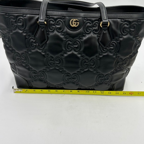 Women’s Gucci GG matelasse black leather tote bag made in Italy NWT - Picture 11 of 13